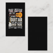 ギターコレクターおもしろい・ギタリスト音楽愛好家 名刺 (正面/裏面)