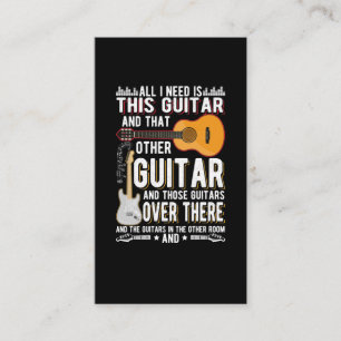 ギターコレクターおもしろい・ギタリスト音楽愛好家 名刺