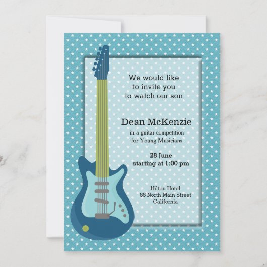 ギターコンクール 招待状 (正面)