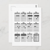 ギターコード ポストカード (正面/裏面)