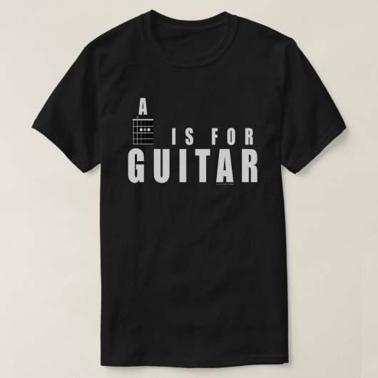 ギターコードAはギターのもの Tシャツ (デザイン正面)