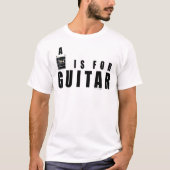 ギターコードAはギター用です Tシャツ (正面)
