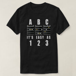 ギターコードABC 123で簡単 Tシャツ