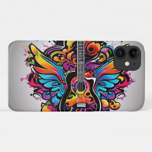 ギターサイケデリックー Case-Mate iPhoneケース (裏面(横))