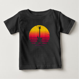 ギターサンセットエレクトリックロックミュージックラバー楽器 ベビーTシャツ