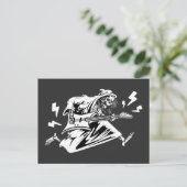 ギターシャツ、ギタープレイヤースケルトン ポストカード (スタンド正面)