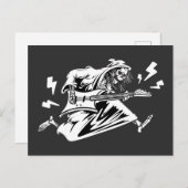 ギターシャツ、ギタープレイヤースケルトン ポストカード (正面/裏面)