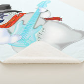 ギターシャーパブランケット付きクリスマス雪だるま シェルパブランケット (3/4)