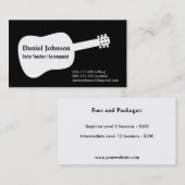 ギターシルエットミュージシャン名刺 名刺 (正面/裏面)