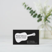 ギターシルエットミュージシャン名刺 名刺 (スタンド正面)