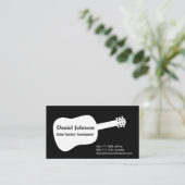 ギターシルエットミュージシャン名刺 名刺 (スタンド正面)