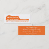 ギターシルエットミュージシャン帯 スキニー名刺 (正面/裏面)