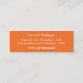 ギターシルエットミュージシャン帯 スキニー名刺 (裏面)