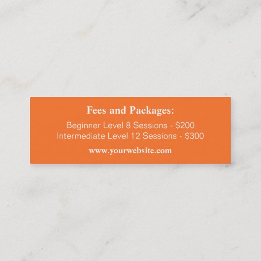 ギターシルエットミュージシャン帯 スキニー名刺 (裏面)