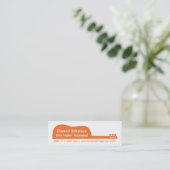 ギターシルエットミュージシャン帯 スキニー名刺 (スタンド正面)