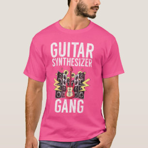 ギターシンセサイザ楽器おもしろいプレイヤー引用文 Tシャツ