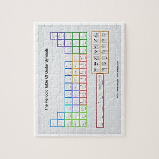 ギターシンボルの周期表パズル ジグソーパズル (縦)