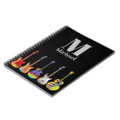 ギタースカラフルモノグラム ノートブック (左側)