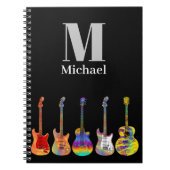 ギタースカラフルモノグラム ノートブック (正面)