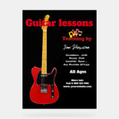 ギタースクリモダンー黒カスタマイズアクリルサイン アクリルサイン (正面)