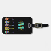 ギタースサイケデリックモノグラムミュージシャン  ラゲッジタグ (正面横)