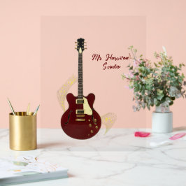 ギタースタジオカスタム透明アクリルサイン アクリルサイン