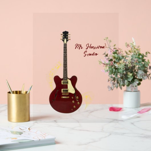 ギタースタジオカスタム透明アクリルサイン アクリルサイン (ウェディング)