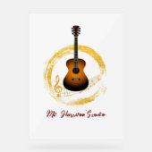 ギタースタジオホワイトエレガントアクリルのサイン アクリルサイン (正面)