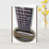 ギターストリングスハッピーバースデー カード (黄色い花)