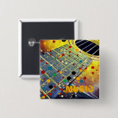 ギターストリングスミュージカル水彩 缶バッジ (正面&裏面)