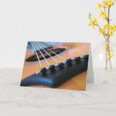ギターストリングス空白のト – グリーティングカード内 カード (黄色い花)