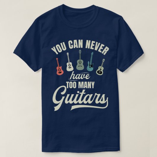ギタースプレミアムT-Shirの数が多すぎることはない Tシャツ (デザイン正面)