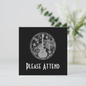 ギタース動揺してターズカメオシルエットダークBW 招待状 (スタンド正面)