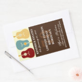 ギターズワインラベル – ブラウン(750ml) 長方形シール (封筒)