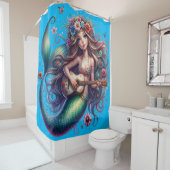 「ギターセレナーデ:マーメイドのメロディ」 シャワーカーテン (インサイチュ)
