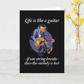 ギターセー – 人生はギターのようなものだ カード (黄色い花)