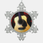 ギターソロ油 スノーフレークピューターオーナメント (正面)