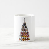 ギターツリークリスマスライトロック音楽 コーヒーマグカップ (中央)