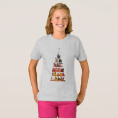 ギターツリークリスマスライトロック音楽 Tシャツ (正面フル)