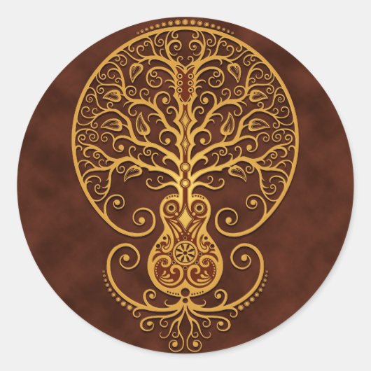 ギターツリー、ゴールデンブラウン ラウンドシール (正面)