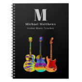 ギターティーチャー　カスタム音楽レッスン ノートブック (正面)