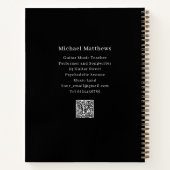 ギターティーチャー カスタム 生徒 音楽レッスン ノートブック (裏面)