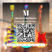 ギターティーチャー　音楽レッスン　ＱＲコード ウィンドウサイン (シート2)