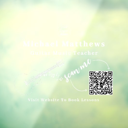 ギターティーチャー 音楽レッスン QRコード ウィンドウサイン (シート3)