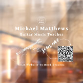 ギターティーチャー 音楽レッスン QRコード ウィンドウサイン (シート2)