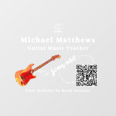 ギターティーチャー　音楽レッスン　ＱＲコード ウィンドウサイン (シート)