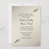 ギターテーマアンティーク金ゴールド結婚式招待状 招待状 (正面)