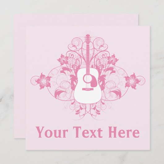ギターデザイン 招待状 (正面/裏面)