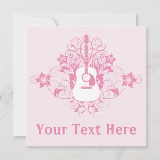 ギターデザイン 招待状 (正面)