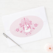 ギターデザイン 楕円形シール (封筒)